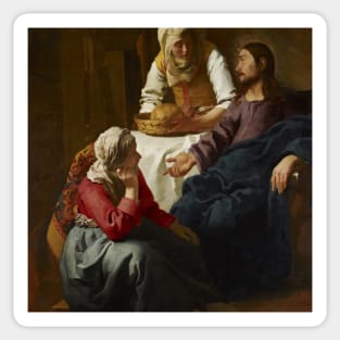 Christ in the House of Martha and Mary by Jan Vermeer Sticker